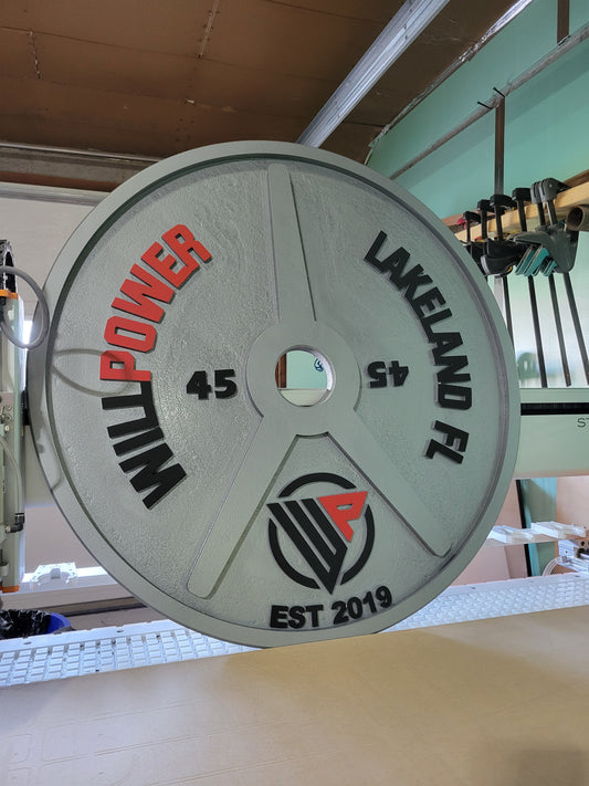 Custom Weight Plate Sign