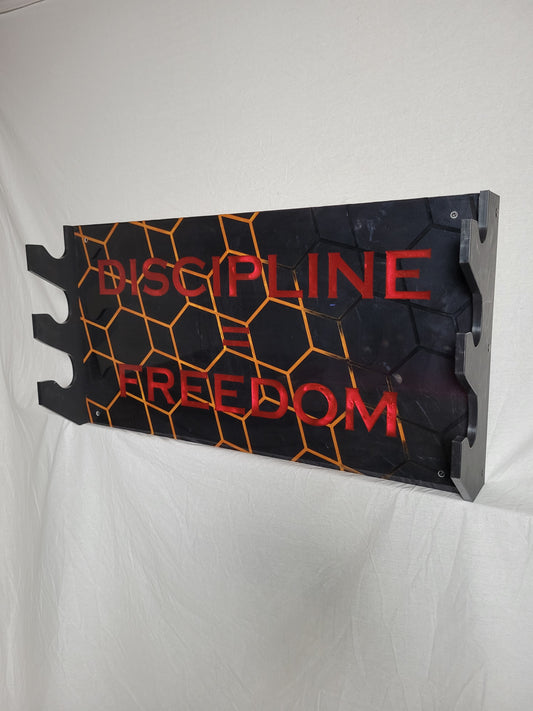Discipline = Freedom Barbell Rack