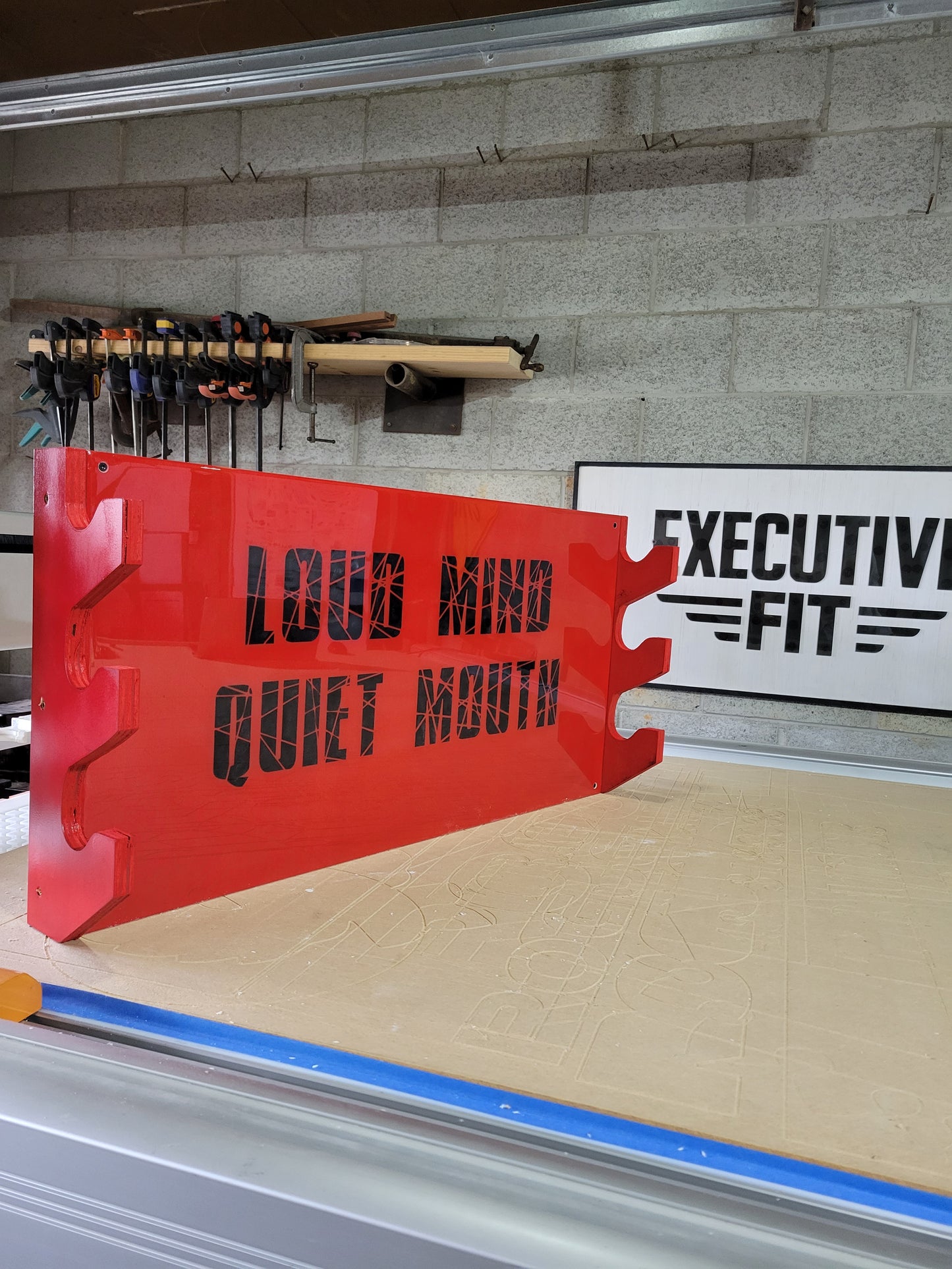 Barbell Storage Rack- Epoxy Inlay Logo
