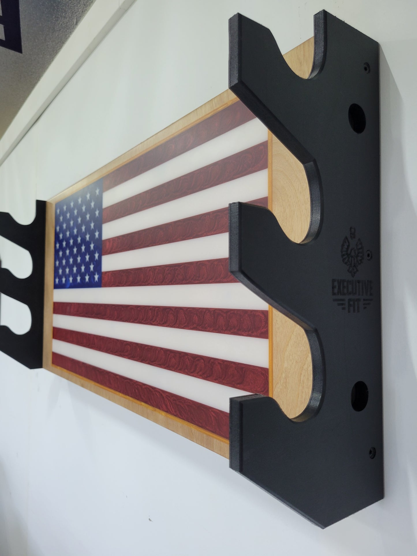 Limited Edition Epoxy Flag Three 3-Tier Barbell Rack
