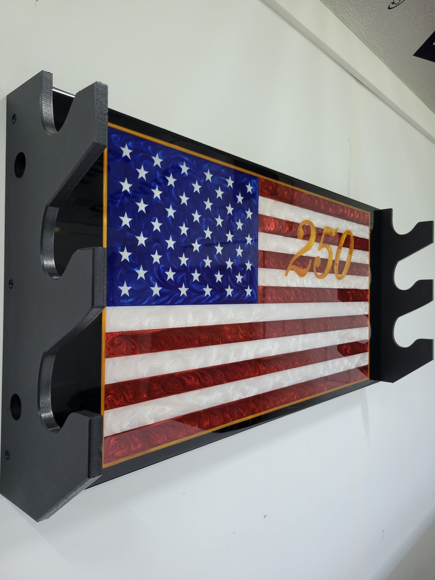 Limited Edition Epoxy Flag Two 3-Tier Barbell Rack