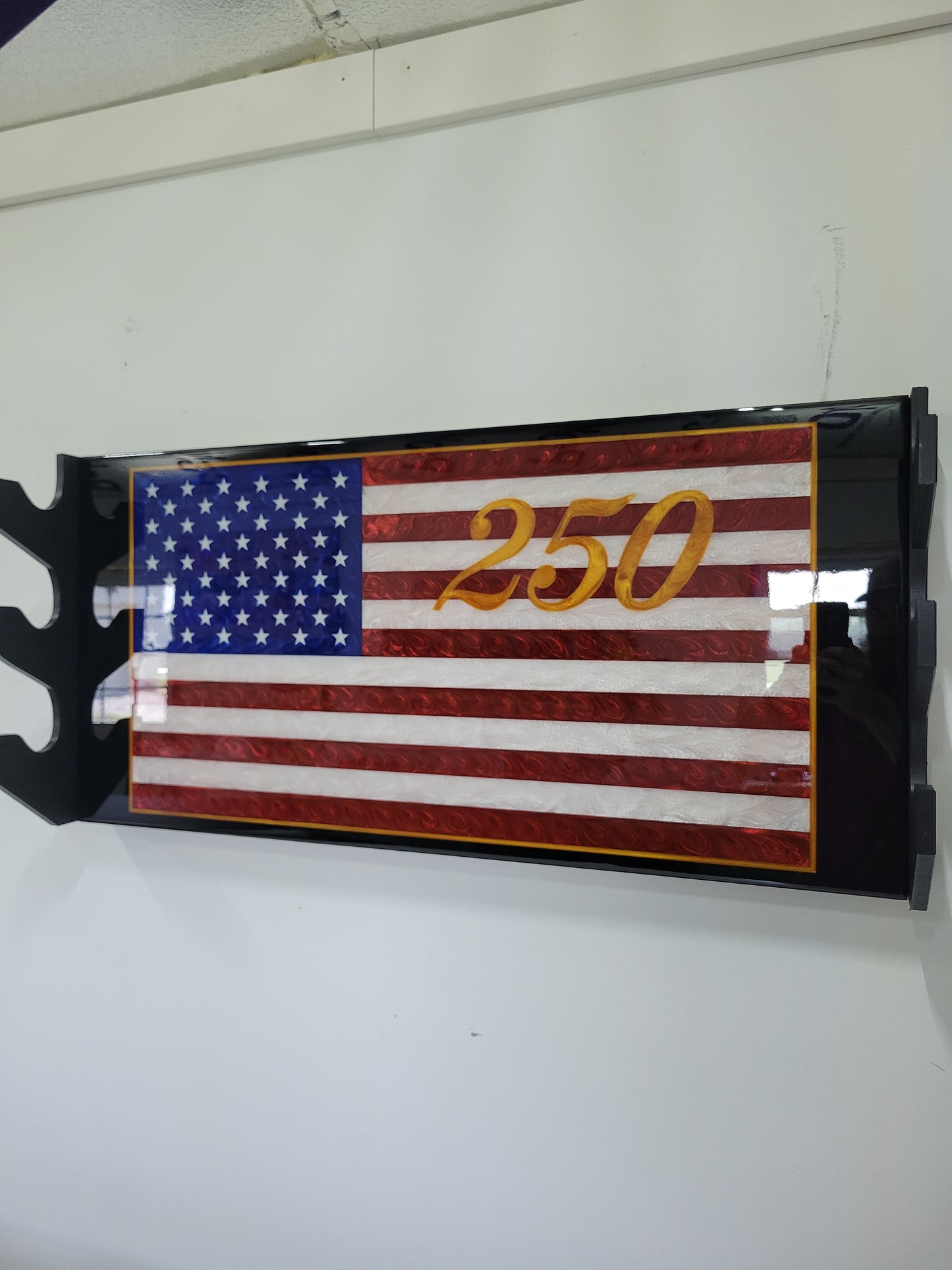 Limited Edition Epoxy Flag Two 3-Tier Barbell Rack