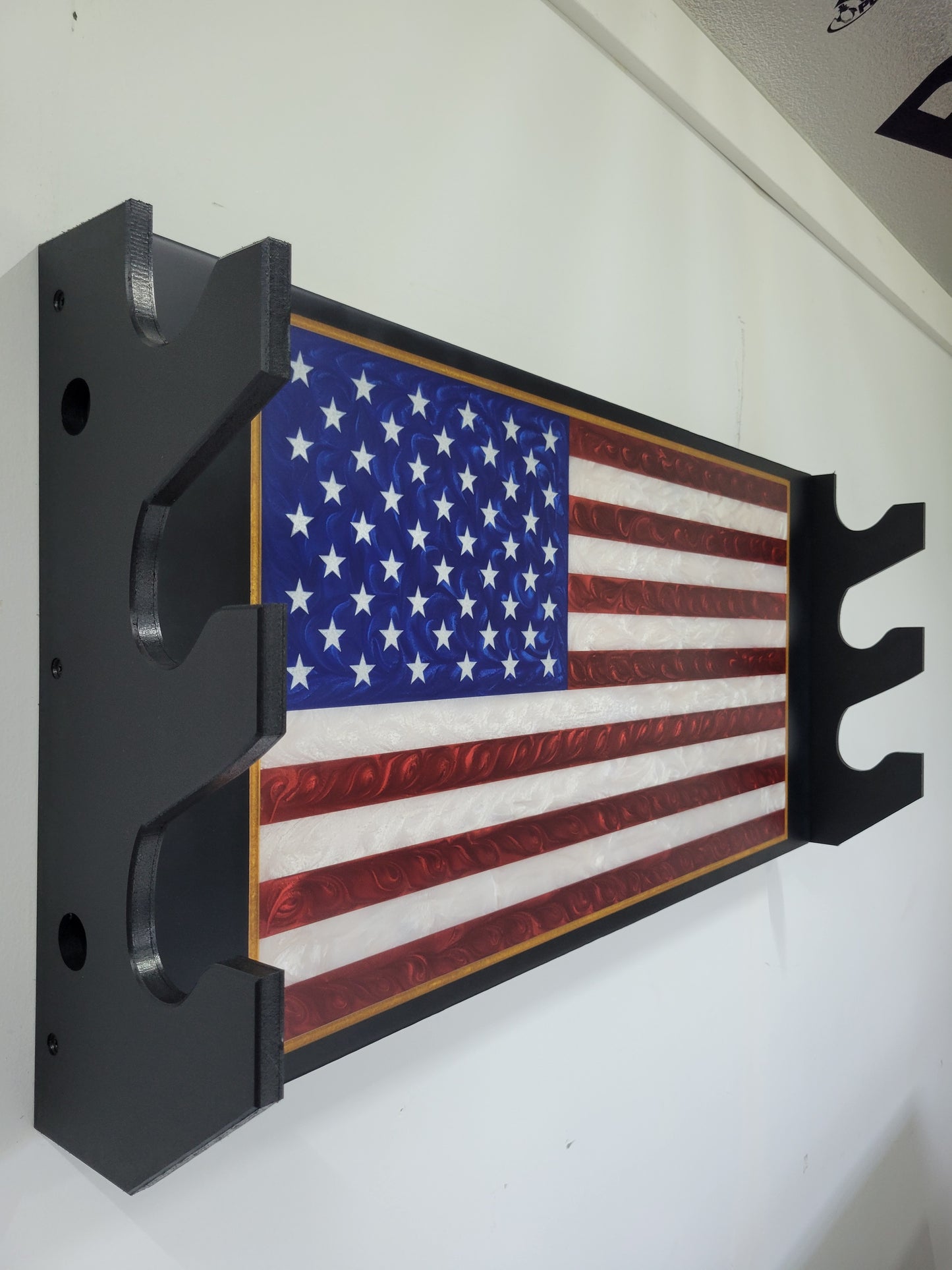 Limited Edition Epoxy Flag Four 3-Tier Barbell Rack