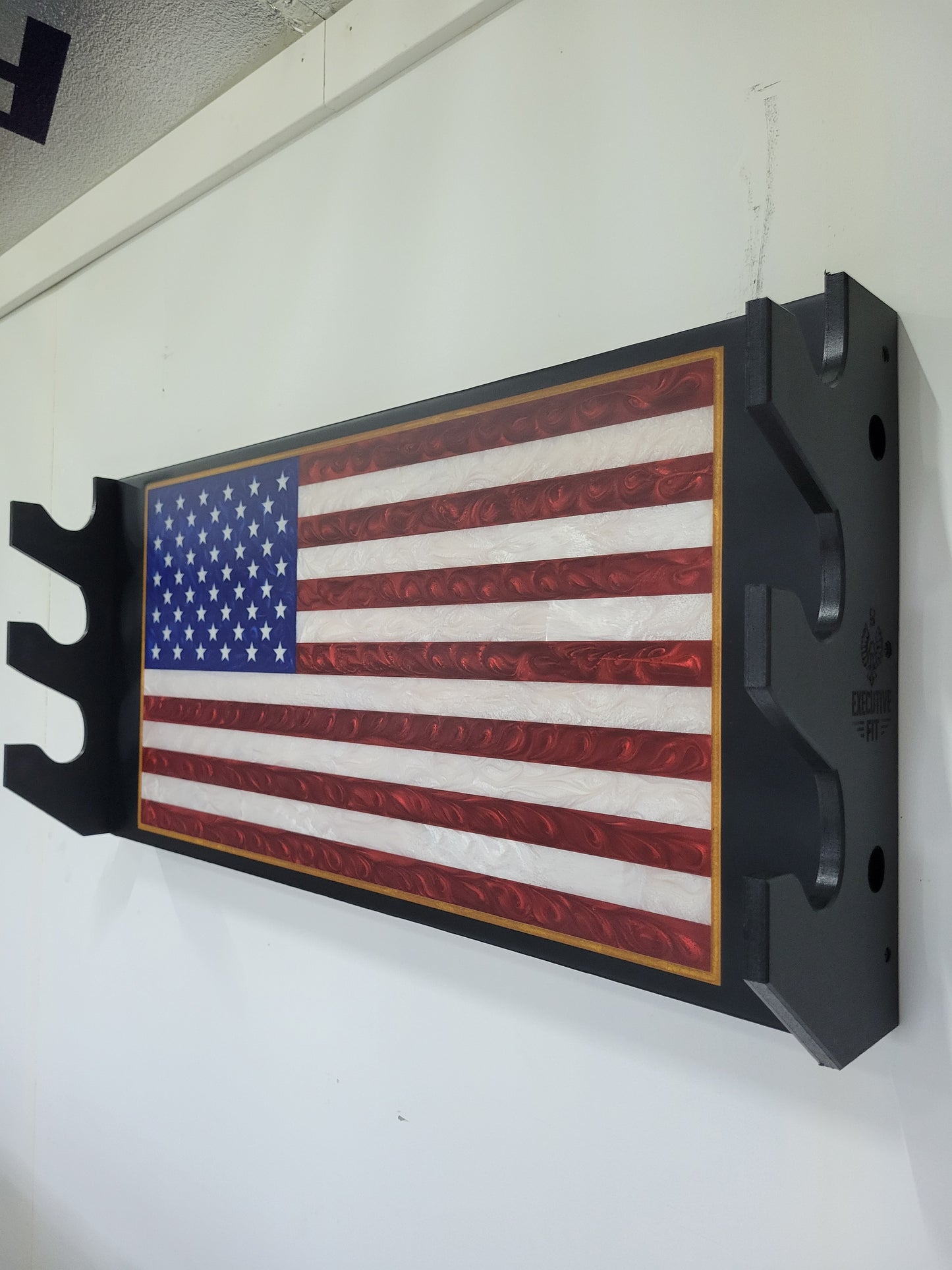 Limited Edition Epoxy Flag Four 3-Tier Barbell Rack